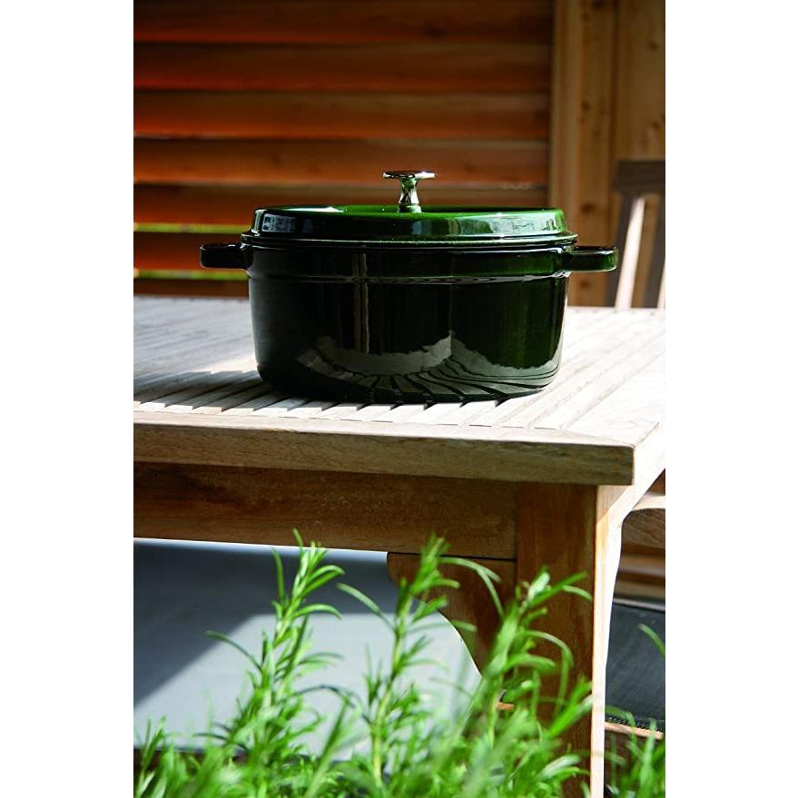 ピコ・ココット staub ピコ ココット ラウンド バジルグリーン 20cm