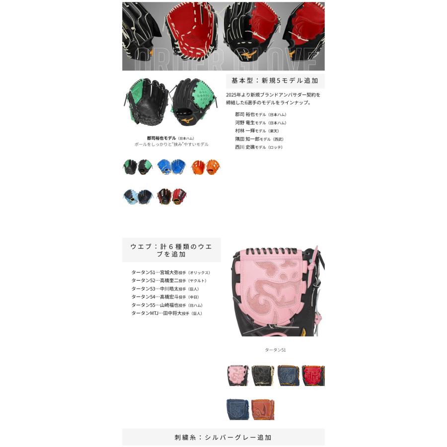 MIZUNO（ミズノ） オプションオーダーグローブ 硬式グローブ