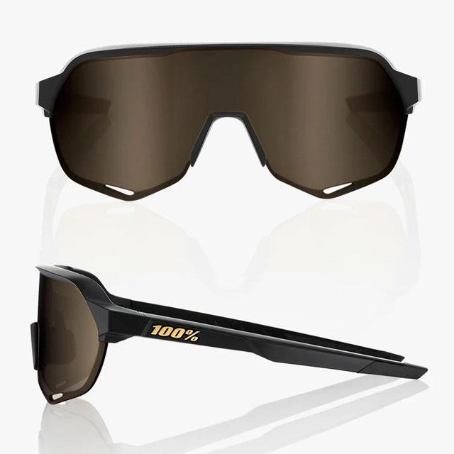 100% ワンハンドレッド S2 サングラス 野球 Matte Black Soft Gold