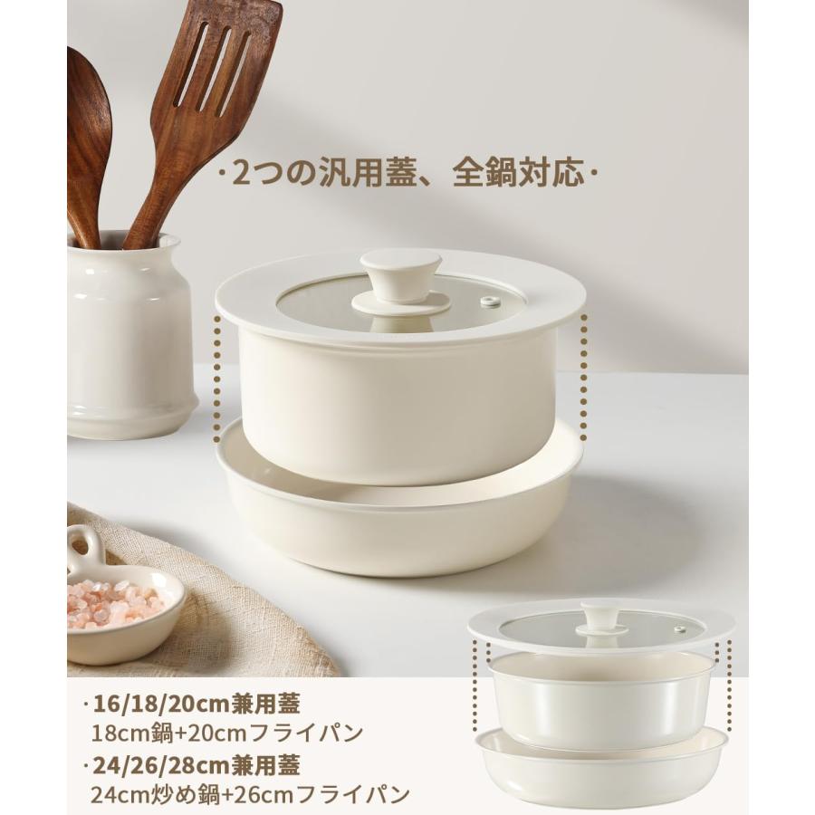 CAROTE カローテ フライパン セット 11点 鍋セット フッ素 不使用 PFAS