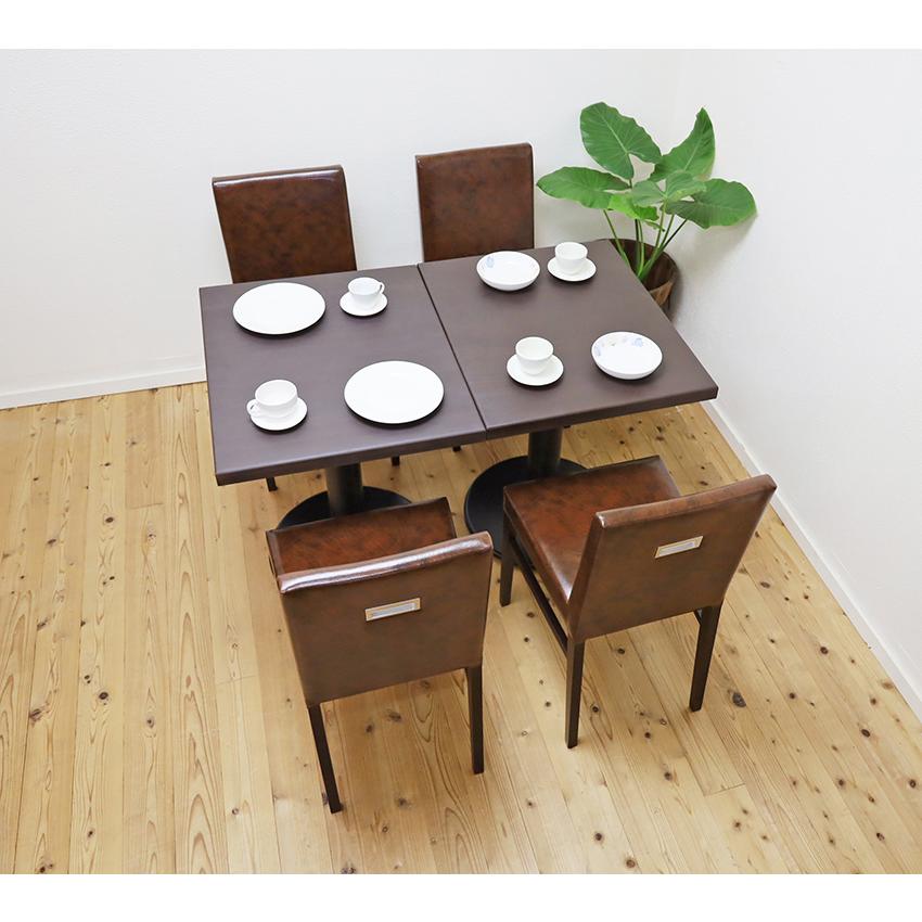 天然木コンパクトテーブル2台 ALTO4脚セット 店舗用 座面高50cmチェア