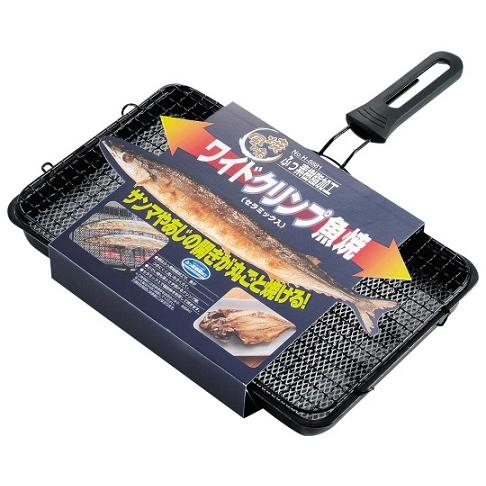 焼き網 ワイド クリンプ 魚焼き セラミック入 焼き風味 H-8881 さんま