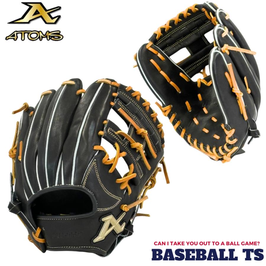 ATOMS アトムズ 軟式内野手用グラブ ACN-021 ブラック ナショナル