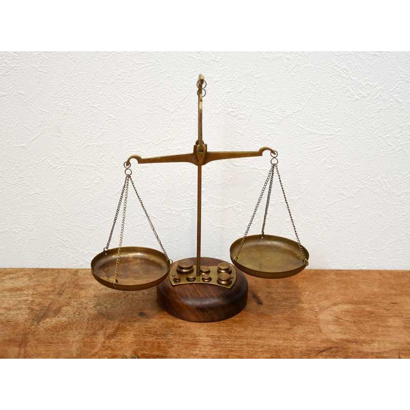 バランス クラシック ブラス 真鍮 天秤 てんびん はかり 置物 オブジェ