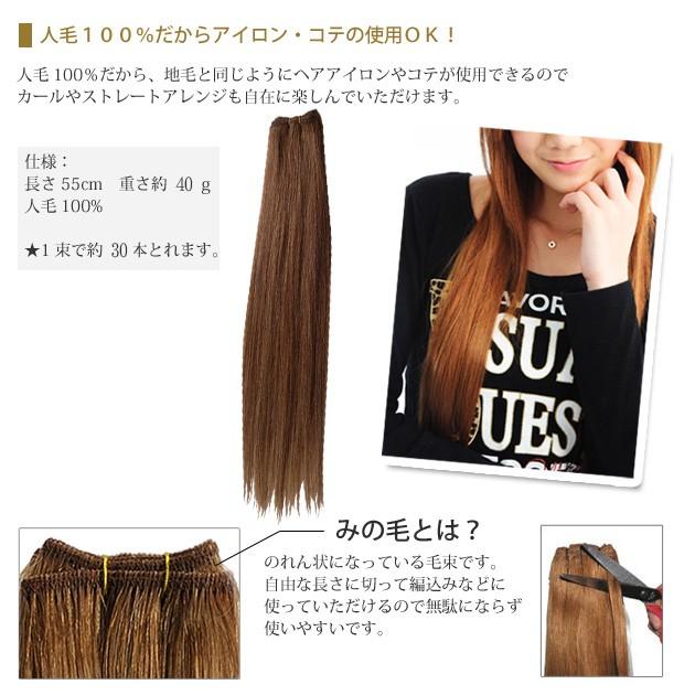 エクステ 編込用 人毛 csr40 55cm 40g : ウィッグ・エクステ専門店