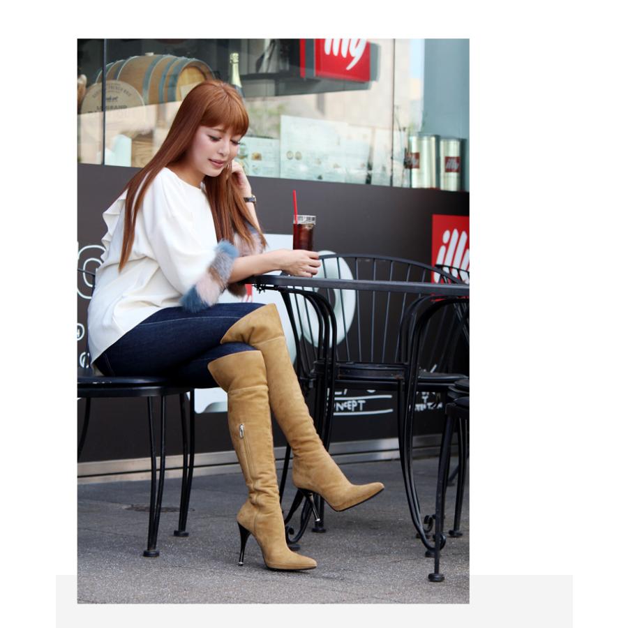 美品ほぼ新品未使用COMEX ブラック×レッド ニーハイブーツ 高ヒール 箱