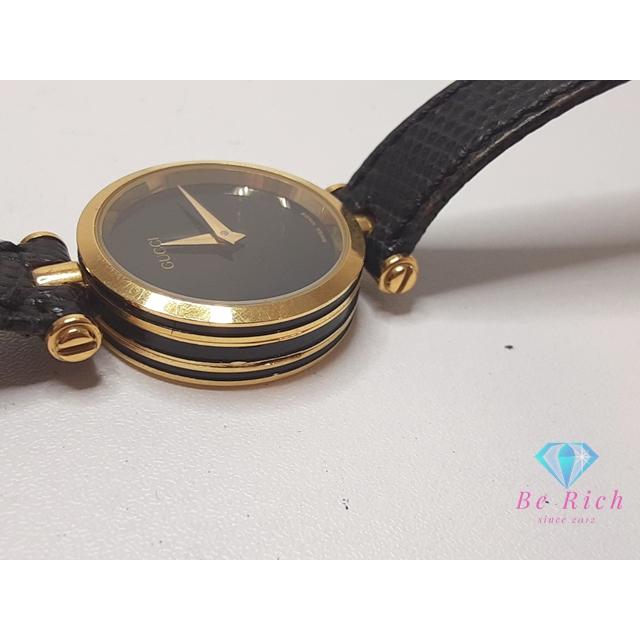 GUCCI（グッチ） レディース 腕時計 黒 ブラック SS レザー アナログ