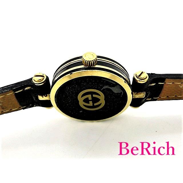 GUCCI（グッチ） レディース 腕時計 黒 ブラック 文字盤 SS レザー