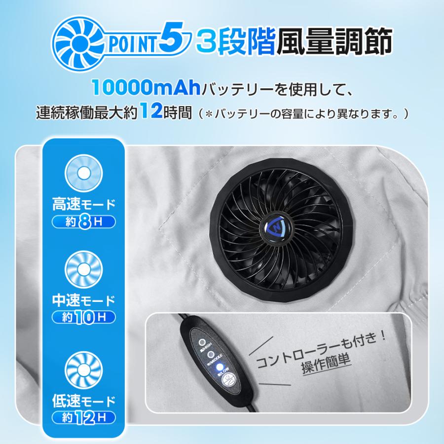 空調ウェア 2026 バッテリー ファンセット 長袖 空調作業服 フルセット