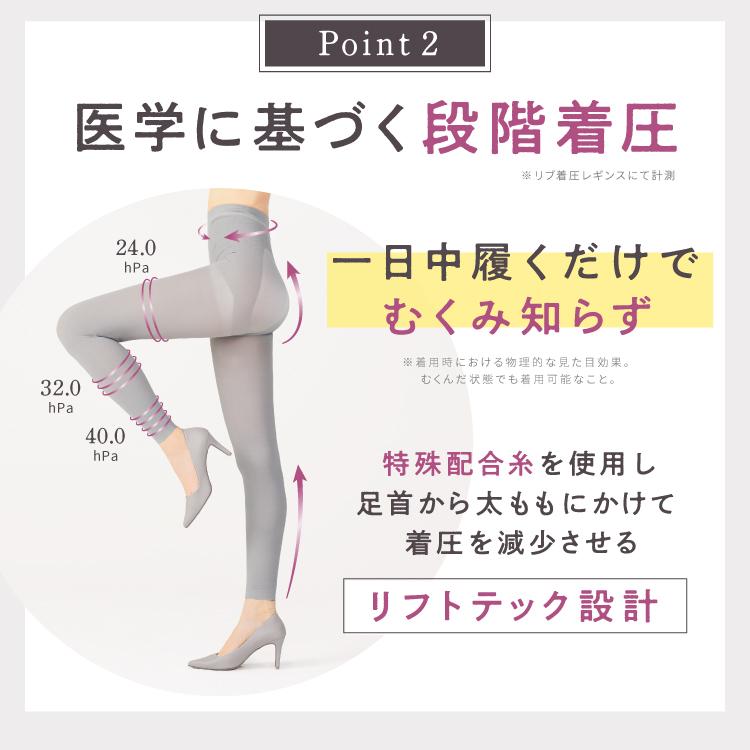 BELLE SERIES（ベルシリーズ） 無地着圧レギンス 着圧レギンス 着圧