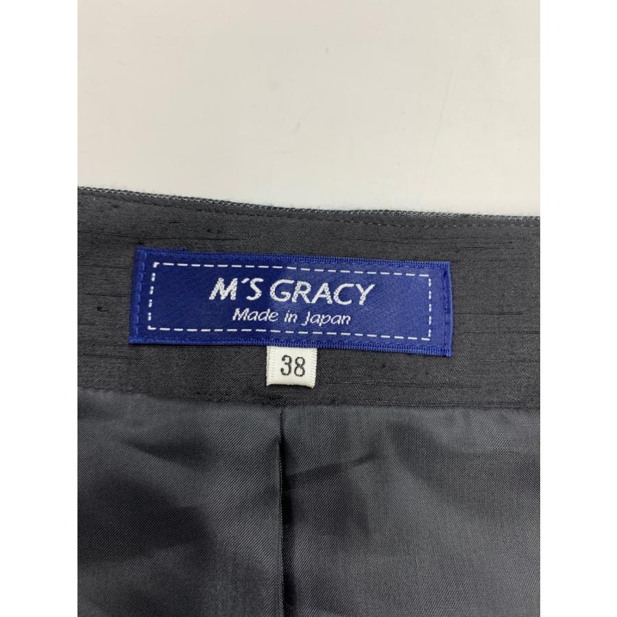 エムズグレイシー 511114 ワンピース 38 ネイビー リボン センター