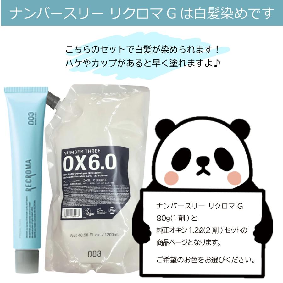 no3（NUMBER THREE） ナンバースリー リクロマG 80g オキシ 1.2