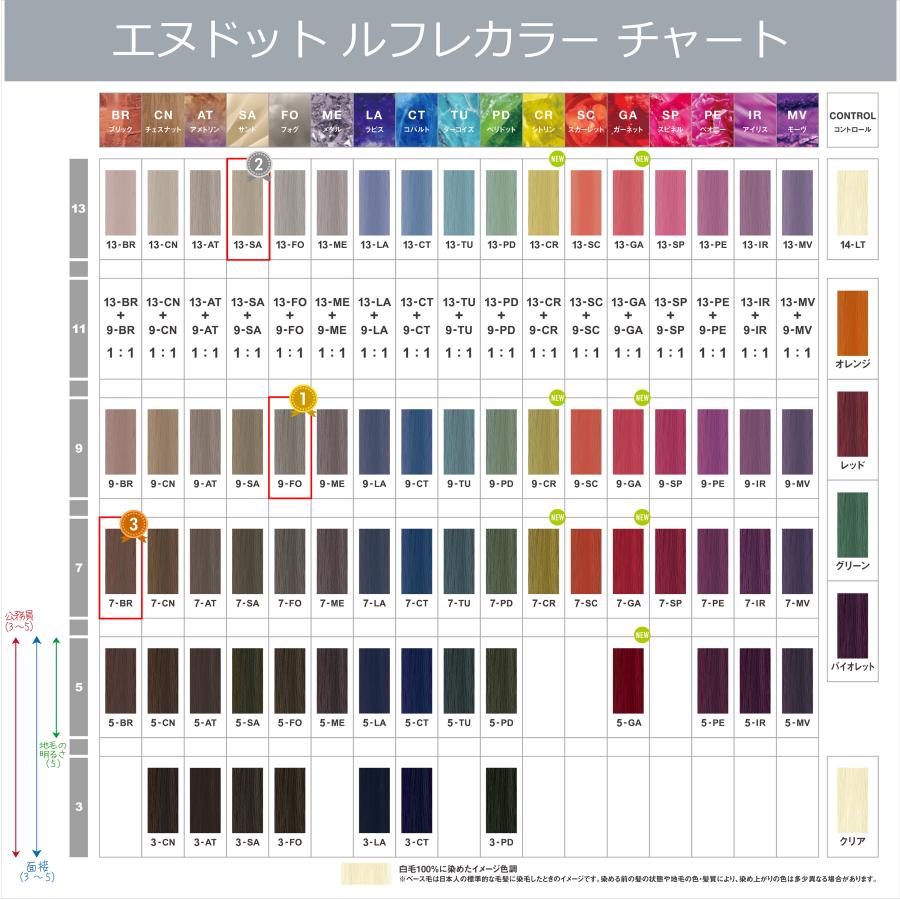 N. エヌドットカラー ルフレ 80g 1本と オキシ 100ml セット 100ml