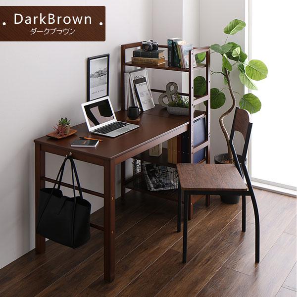 パソコンデスク 学習机 幅105cm×奥行52cm 天然木製 収納ラック 可動式