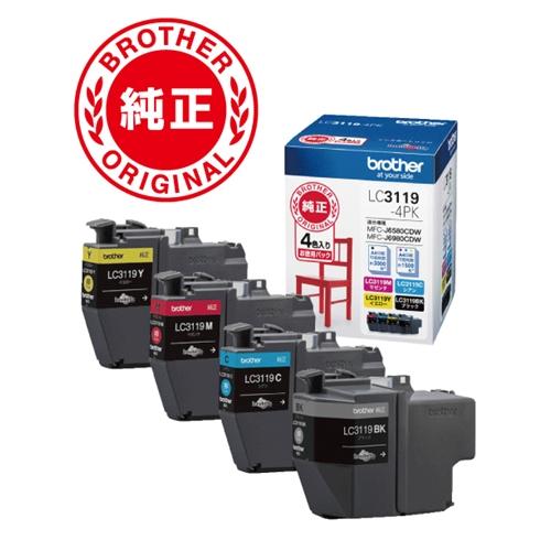 ブラザー工業 インク ブラザー 純正 カートリッジ LC3119-4PK インク
