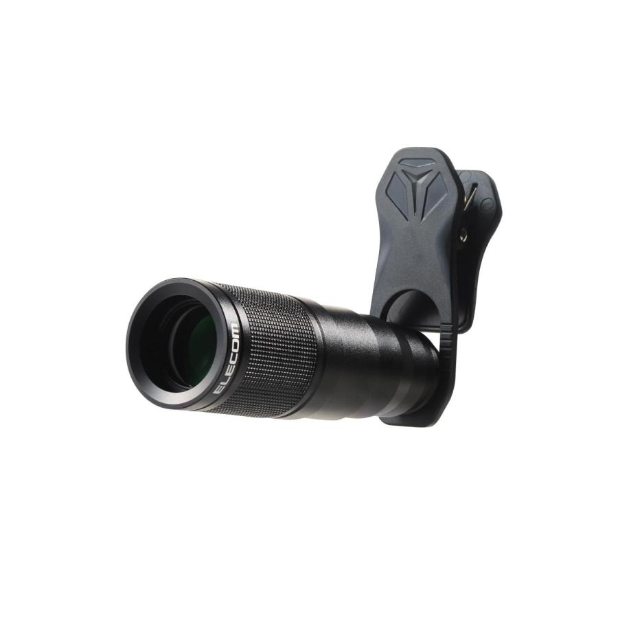 ELECOM（エレコム） P-SLZ8XBK ブラック スマホ 望遠レンズ 8倍 8× 外