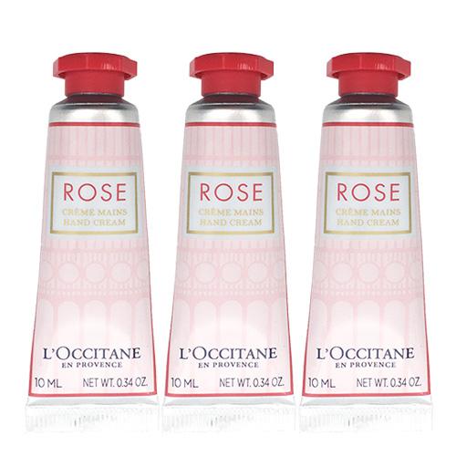 L'OCCITANE（ロクシタン） ローズ ハンドクリーム 10ml×3本セット(30ml