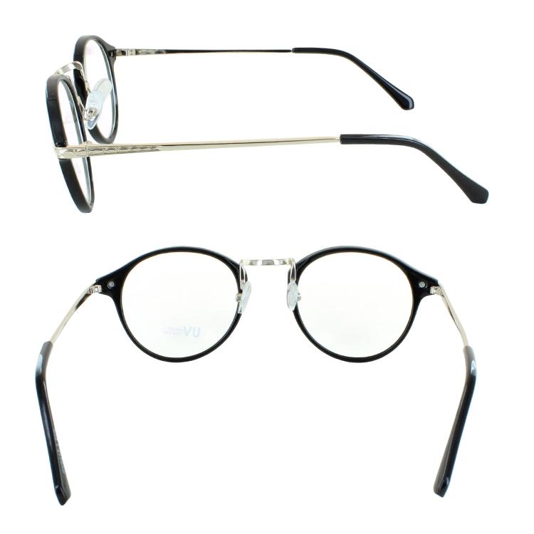 伊達メガネ UVカット メガネ 度なし クリアレンズ ボストン メンズ