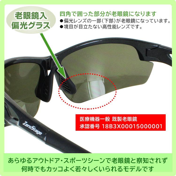老眼鏡 サングラス 偏光 遠近両用 スポーツサングラス メンズ uvカット