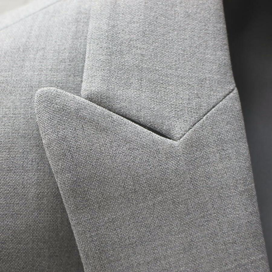 テーラードジャケット ブレザー セットアップスーツ対応 ライトグレー