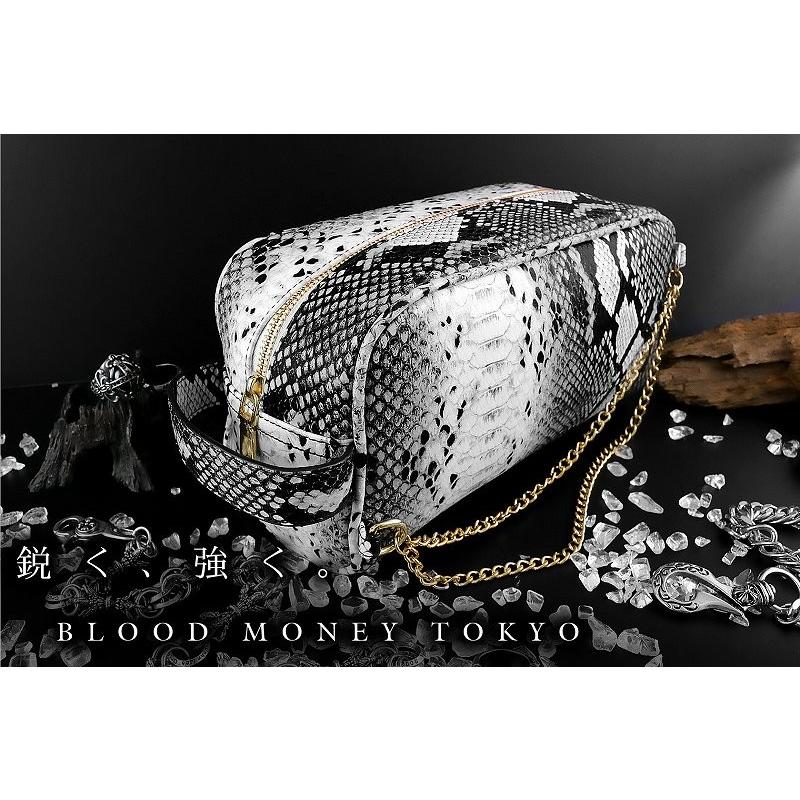 鞄 15015 グレー ヤクザ ブランド BLOOD MONEY TOKYO クロコ 型押し