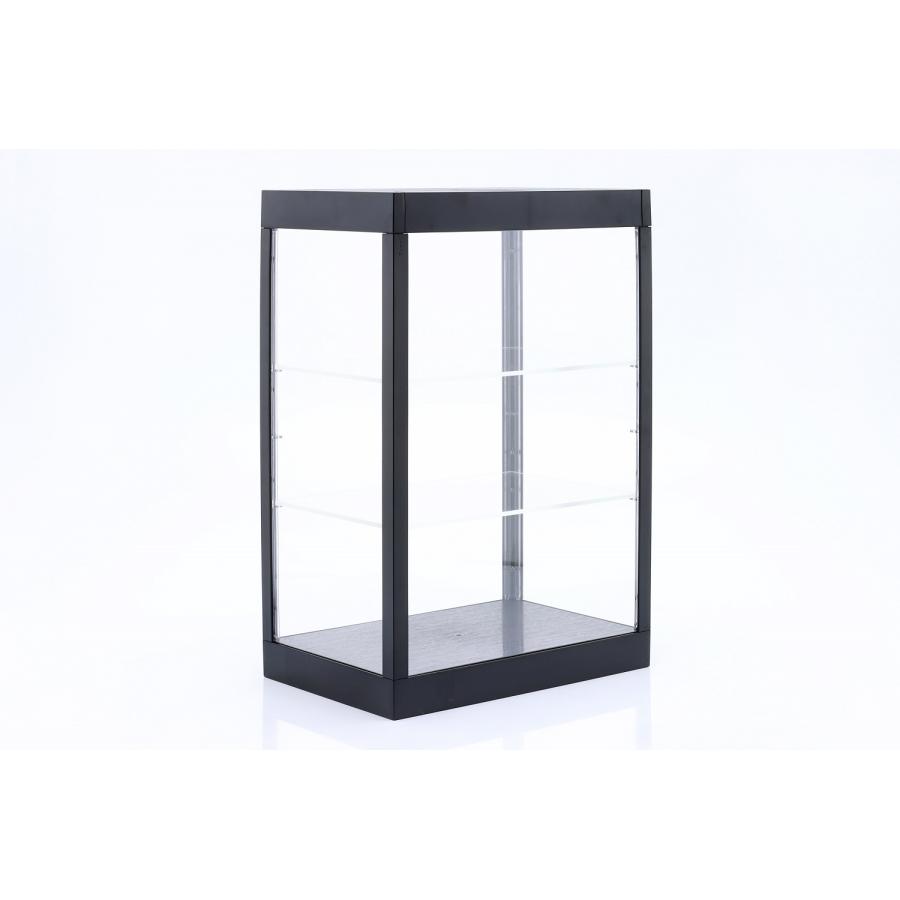 アクリル ディスプレイ ボックス 3段 ブラック LEDイルミネーション