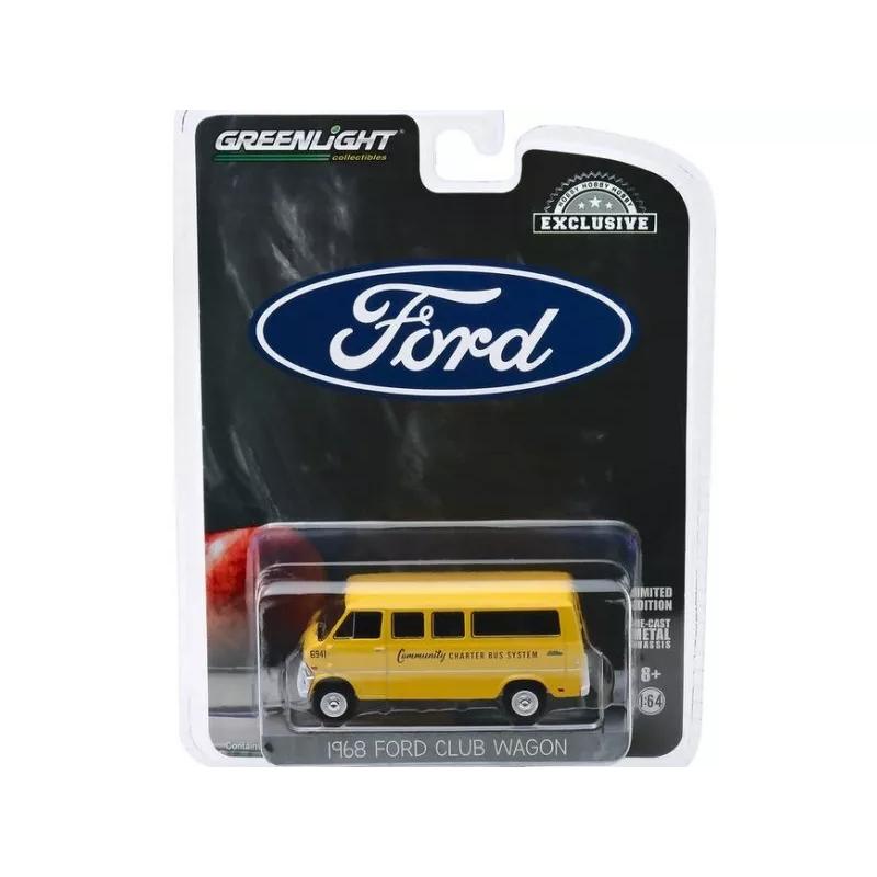グリーンライト 1/64 フォード クラブワゴン スクールバス イエロー