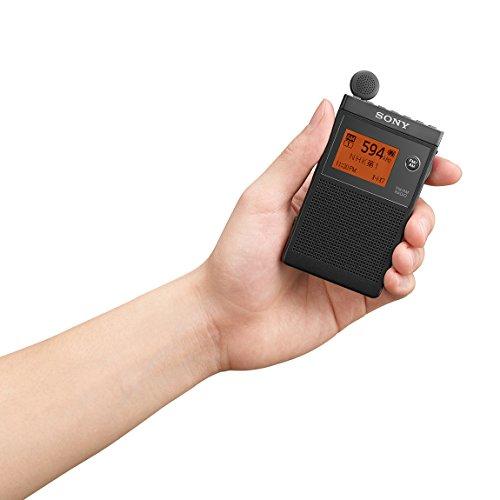 ソニー PLLシンセサイザーラジオ FM/AM/ワイドFM対応 片耳巻取り 名刺