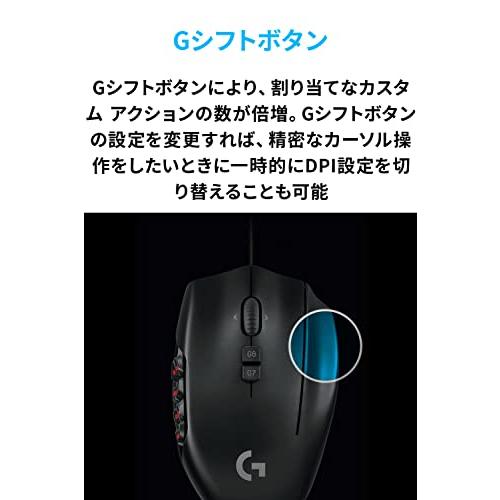Logicool G ゲーミングマウス G600t 有線 USB 接続 LIGHTSYNC RGB MMO
