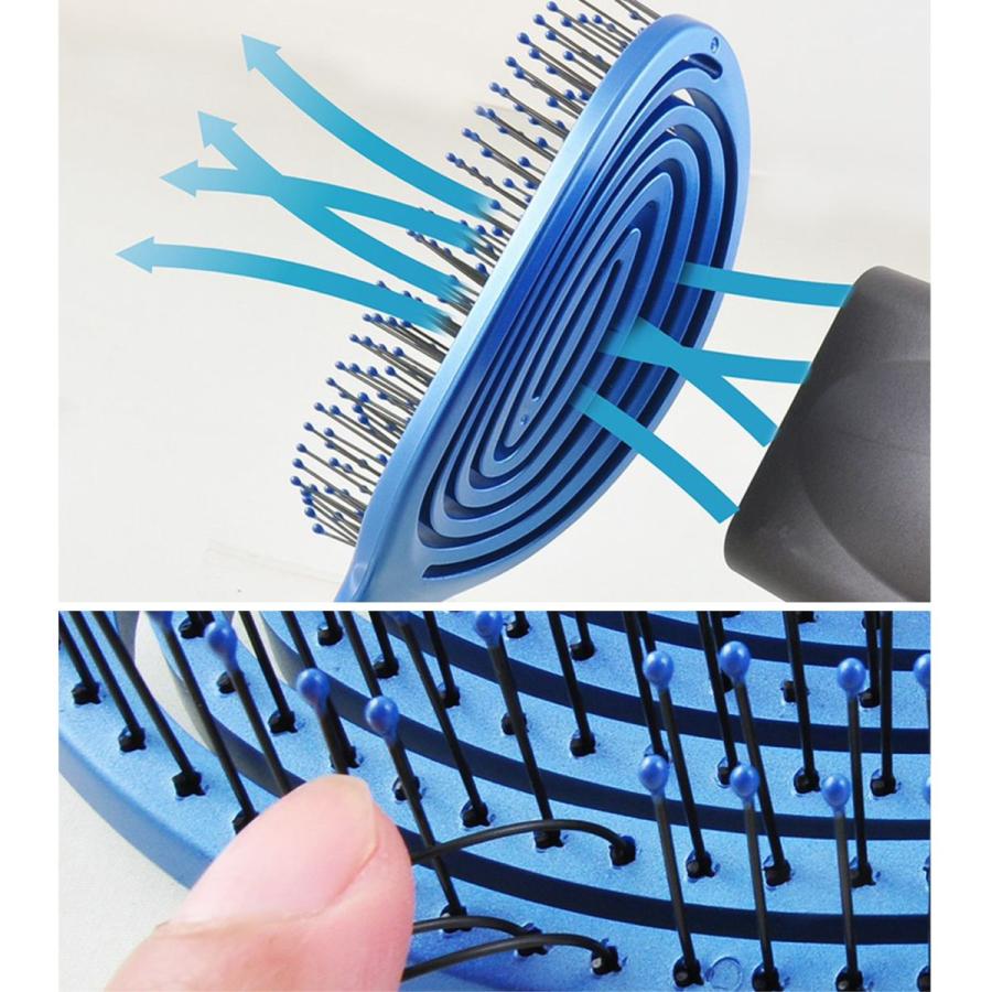 渦巻き かわいい ヘアブラシ 濡れ髪に使える 3D デタングルブラシ