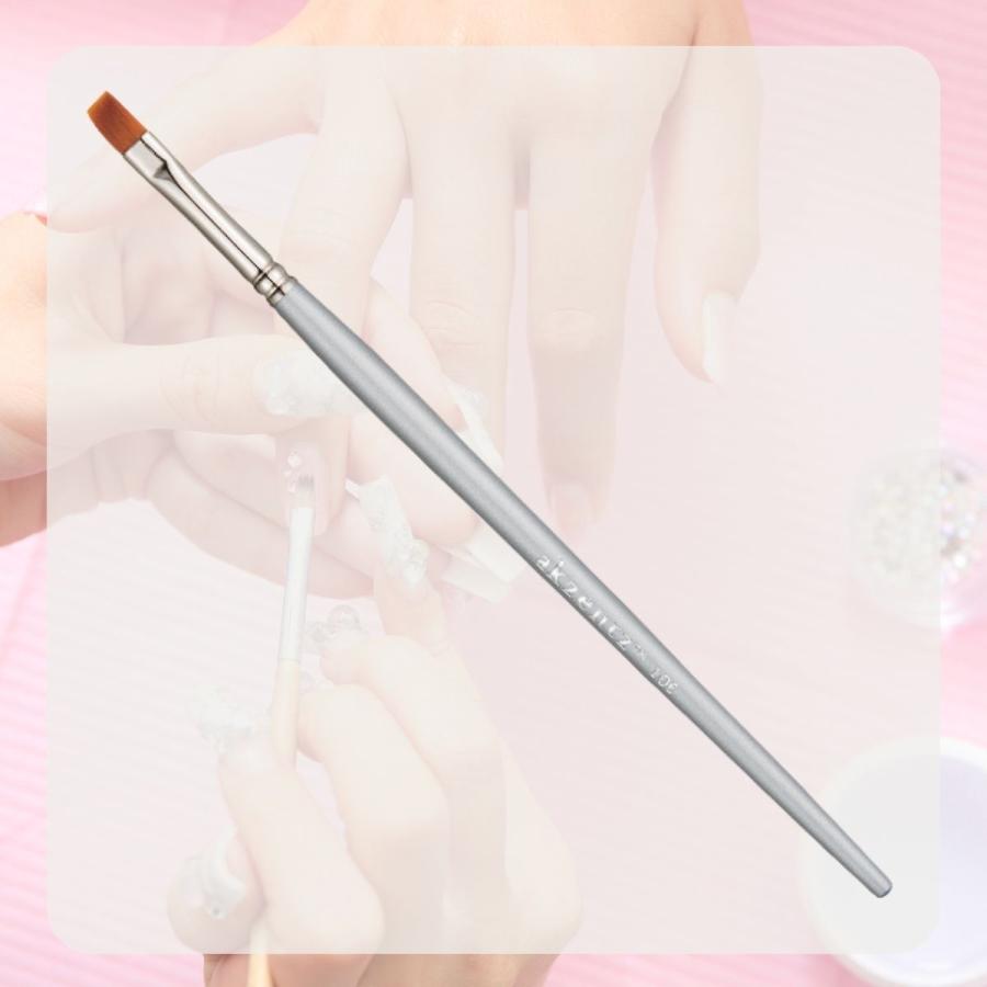アクセンツ UV ジェルブラシ フラット 106 ジェルネイル ブラシ 筆
