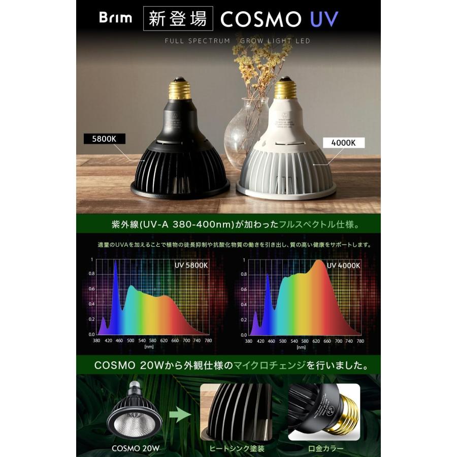 グリーンアドバイザー推薦】BRIM(ブリム) COSMO UV 4000K WH 植物育成