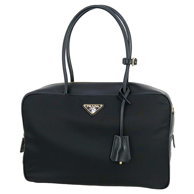 PRADA（プラダ） ラージハンドルバッグ リナイロン ブラック 1BB131 h