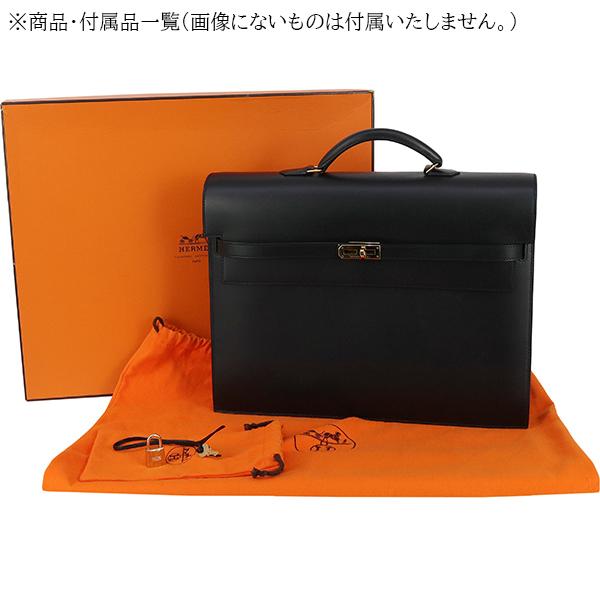 Kelly エルメス ケリーデペッシュ 38 ボックスカーフ 黒 h-k303