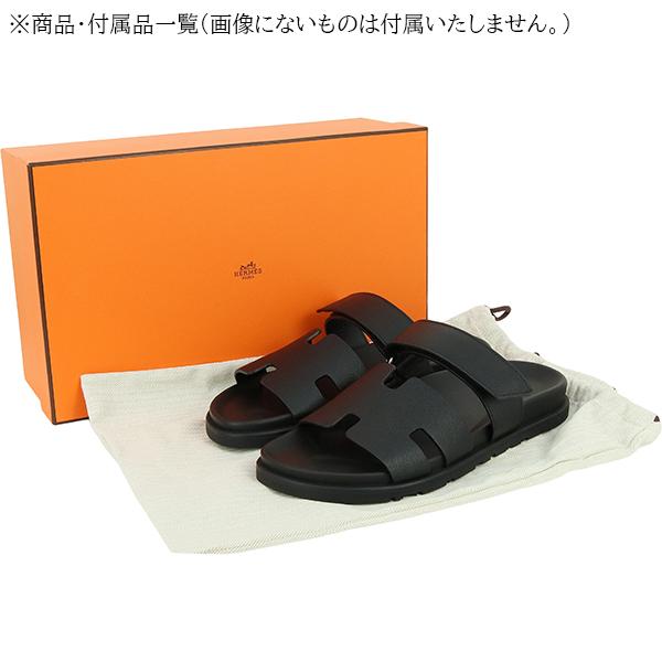 HERMES（エルメス） サンダル シプレ ヴォーグレネ 黒 41サイズ 約26cm