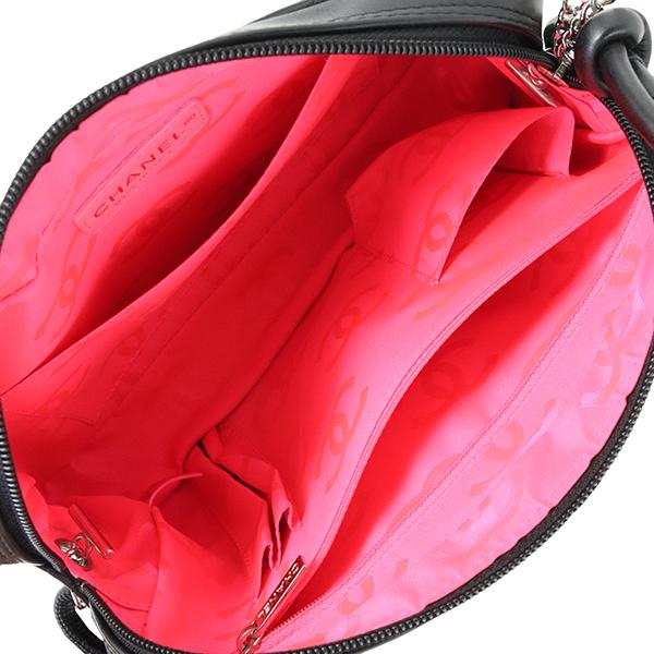 CAMBON シャネル ショルダーバッグ カンボンライン ブラック ピンク