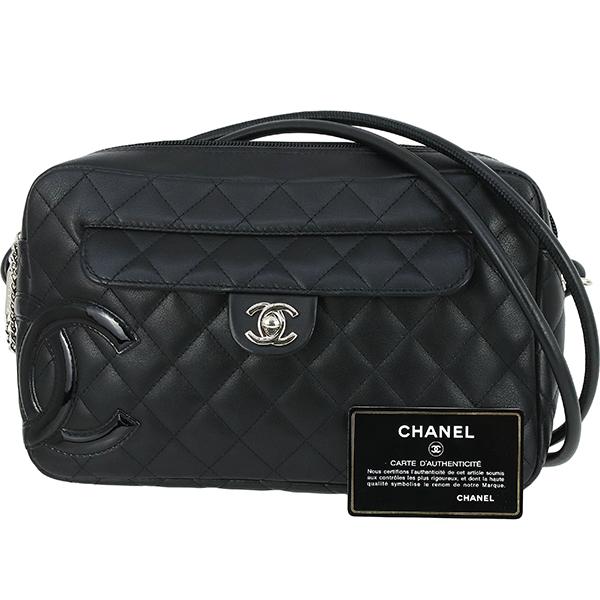 CAMBON シャネル ショルダーバッグ カンボンライン ブラック ピンク