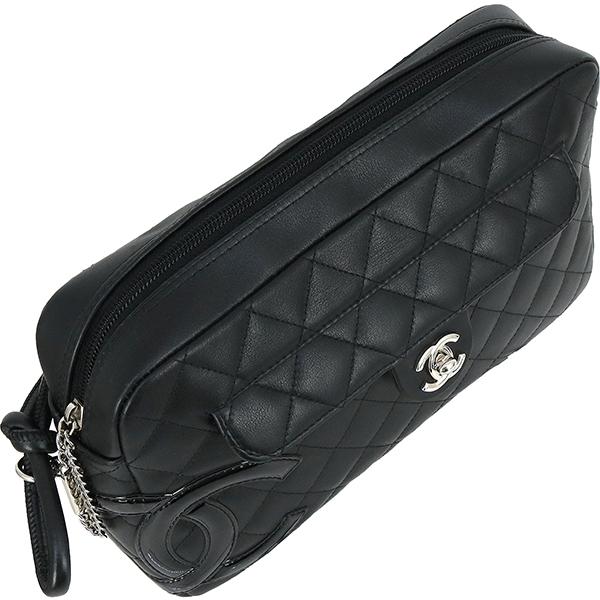 CAMBON シャネル ショルダーバッグ カンボンライン ブラック ピンク