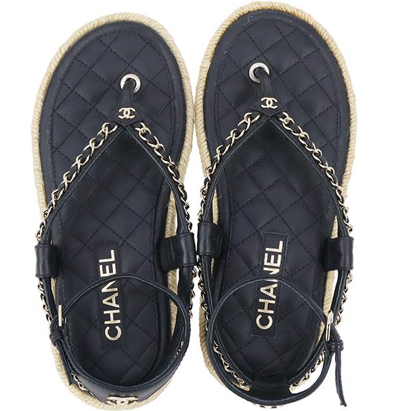 CHANEL（シャネル） サンダル レディース 23.5cm ブラック 2757