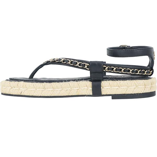 CHANEL（シャネル） サンダル レディース 23.5cm ブラック 2757