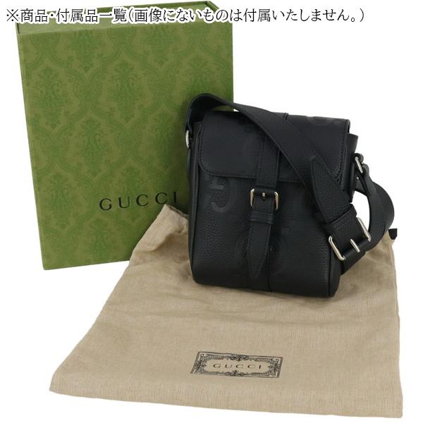 GUCCI（グッチ） ショルダーバッグ ジャンボGG ブラック レザー 3131