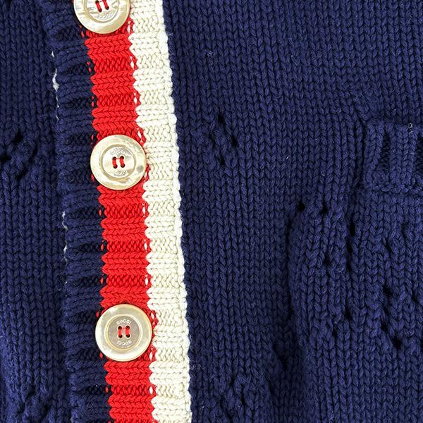 GUCCI（グッチ） カーディガン パーフォレーテッドGG コットン ニット