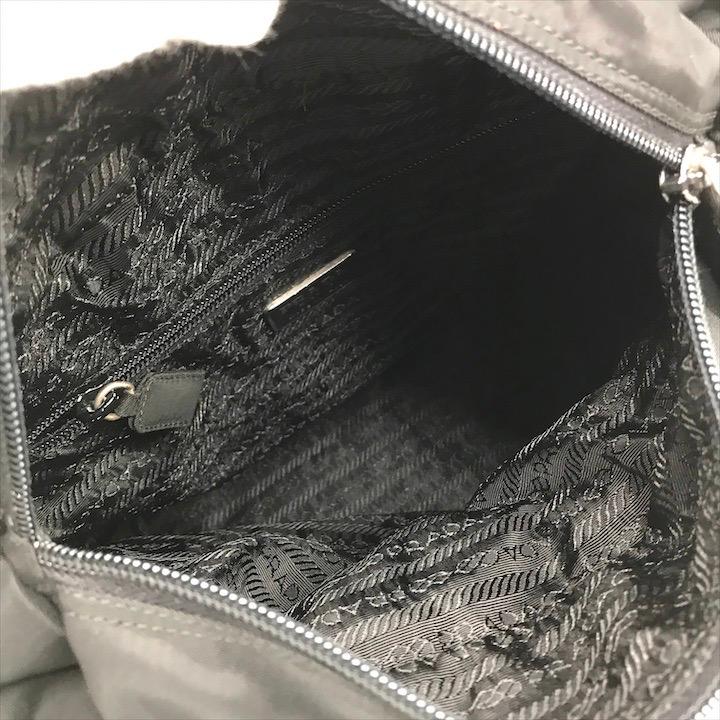 良品 PRADA プラダ 三角ロゴ プレート ナイロン テスート ミニ ハンド