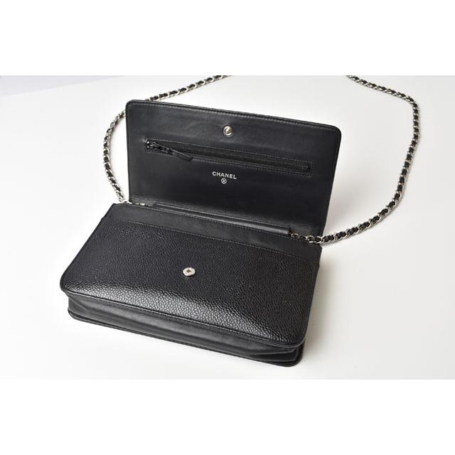 キャビアスキン シャネル チェーンウォレット/ショルダーバッグ/長財布