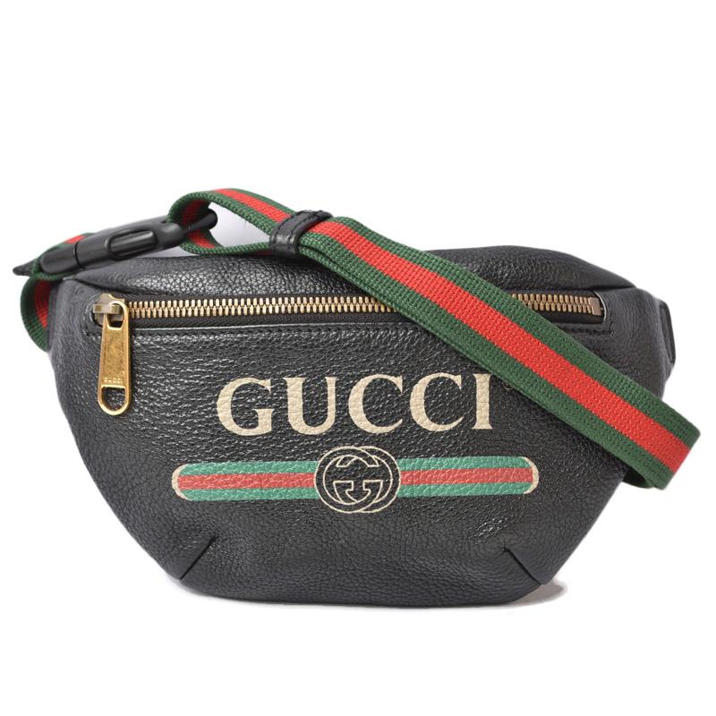 GG グッチ ウエストポーチ/ボディバッグ GUCCI グッチプリント レザー