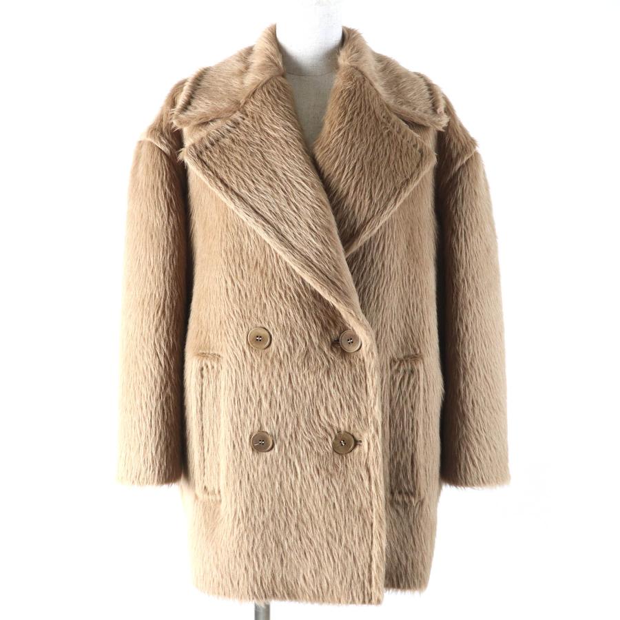 ▽マックスマーラ【36】ストゥディオ アルパカシャギーコート ミドル