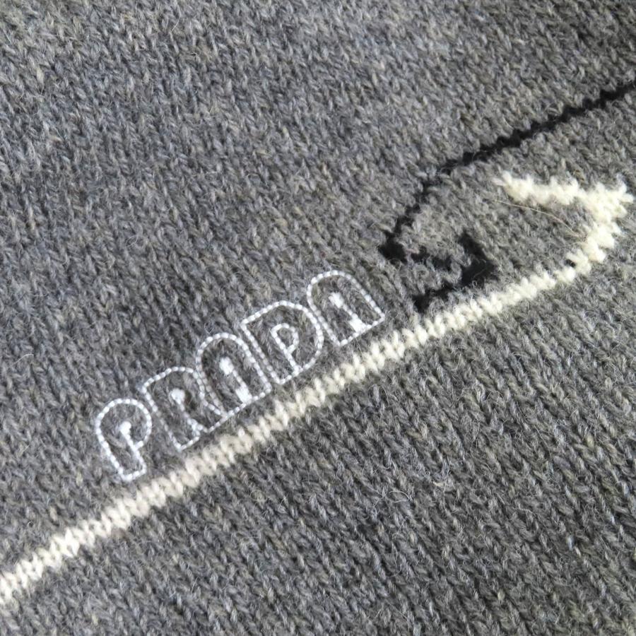 PRADA（プラダ） 未使用品△PRADA ウール100% フォックスファー ロゴ