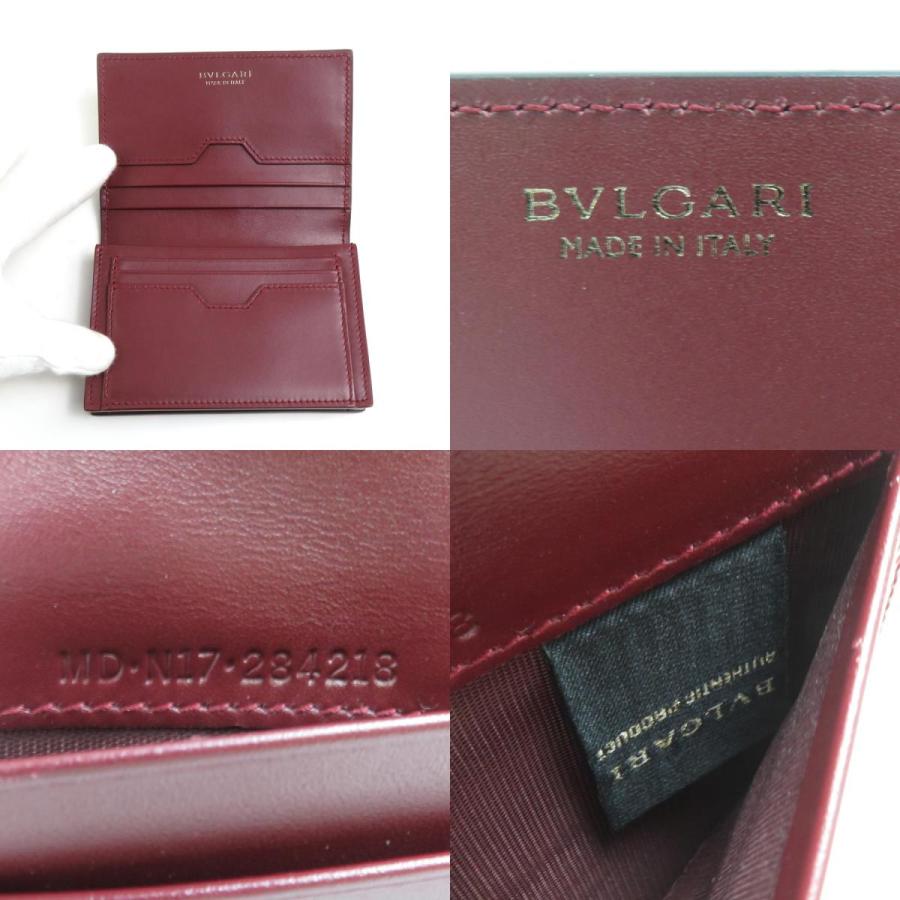 BVLGARI（ブルガリ） カードケース 名刺入れ レザー ブラック