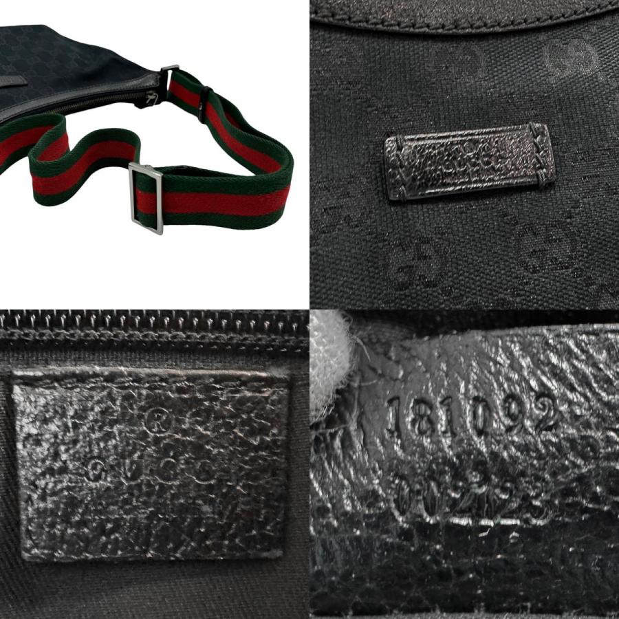 GUCCI（グッチ） ショルダーバッグ GGキャンバス ブラック : ブランド