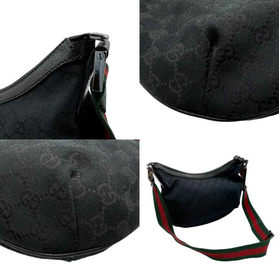 GUCCI（グッチ） ショルダーバッグ GGキャンバス ブラック : ブランド